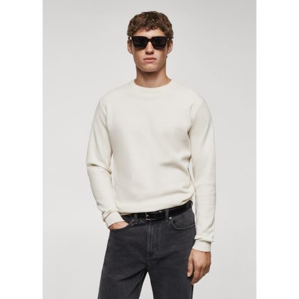 پلیور یقه گرد مردانه مانگو مدل REGULAR FIT COTTON