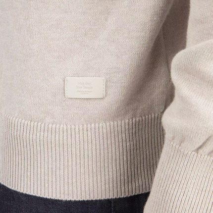 پلیور مردانه جوتی جینز مدل یقه ایستاده کد 1221126 رنگ بژ