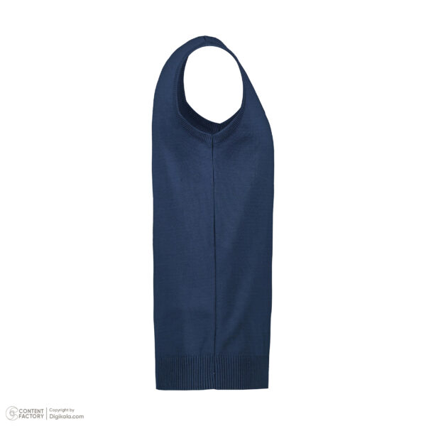ژیله مردانه تریکو پاییزان مدل J700 رنگ آبی نفتی